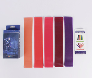 TPE yoga elastic band resistance band manufacturers supply cross-border direct supply of squat fitness multifunctional pink purple gradient color