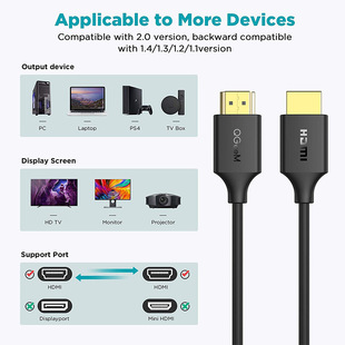 HDMI2.0 HD line HDMI1.4 Adapter HDMI to HDMI4K cable TV monitor projector