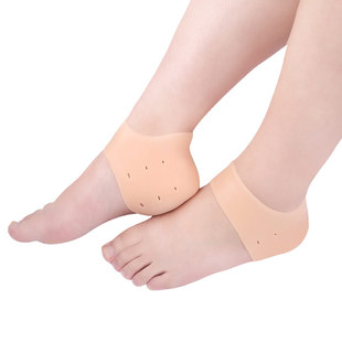 Silicone Anti-crack Heel Cover Anti-crack Heel Pain Anti-crack Men's and Women's White Socks with Dry Heel Foot Cover in Hot Sale
