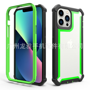 Acrylic transparent space shell for iPhone14 Max 6.7 three-in-one drop-resistant phone case in stock wholesale