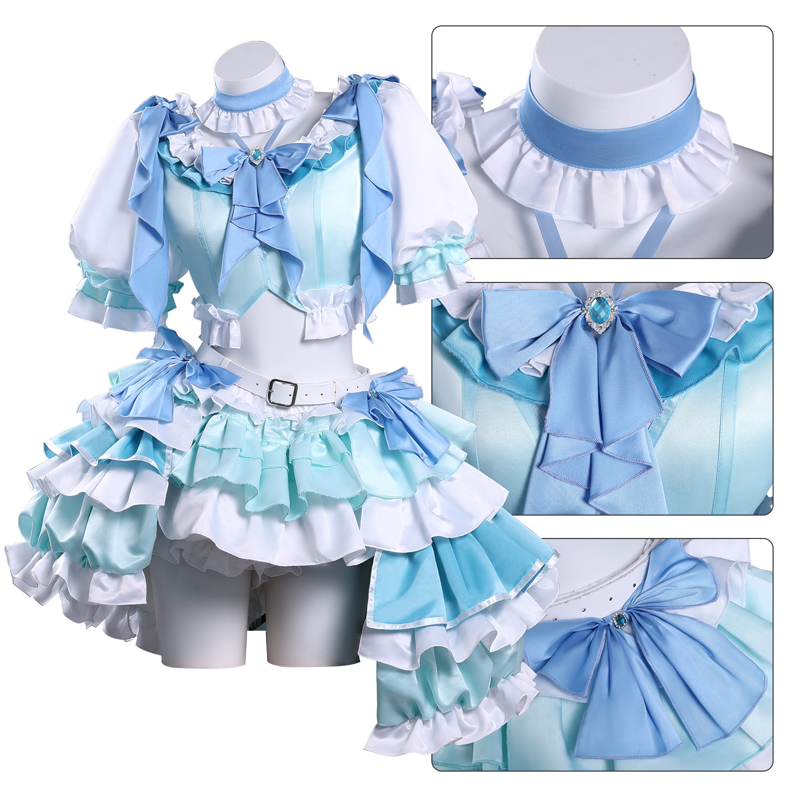 Miki Sayaka Cosplay Mahou Shoujo Madoka Magica Performance Outfit Cosplay Two-Dimensional Anime Cosplay Costume for Women