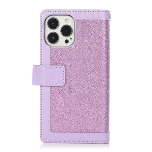 Suitable for Apple 15pro Max Glitter Nine Card iPhone15/14 Card Phone Leather Case
