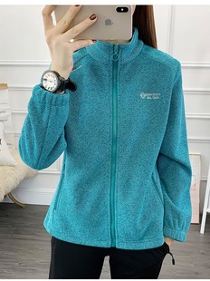 Outdoor Sports Leisure Collar Fleece Women's Top Warm Jacket Liner Fleece Coat Cardigan Spring and Autumn