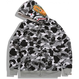 Камуфляжная акула голова обезьяны Bape прилив того же пальто с 3D-принтом толстовка на молнии толстовка для мужчин и женщин