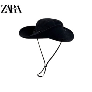 ZARA American Style Retro Western Cowboy Hat Children's Hot Girl Style Summer Seaside Sunshade Sunscreen Hat Big Brimmed Fisherman Hat