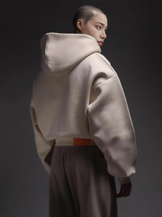Autumn and winter new loose thick hooded design sense simple men's and women's fashion brand ins solid color high quality hooded sweater