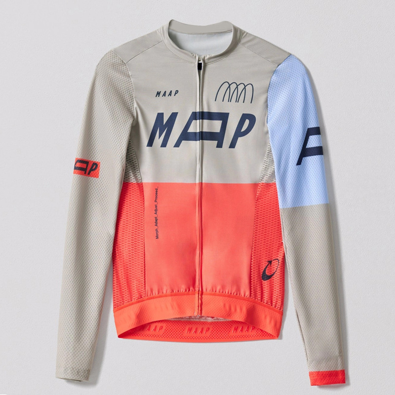 Maap Spring and Summer Men's and Women's Competitive Long-Sleeved Cycling Jersey Slim Fit Road Mountain Bike Clothing Quick-Drying