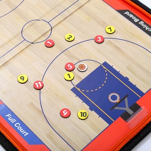 Basketball Tactical Board Zipped Magnetic Tablet Tactical Board Basketball Tournament Coach Board Leather Color Magnetic Tablet Teaching Board