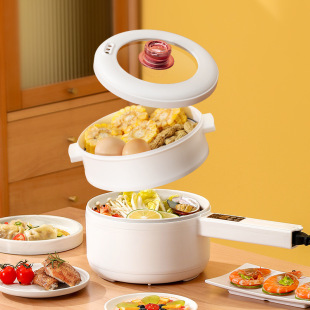Smart long handle electric cooker student dormitory multi-functional integrated electric cooker household small hot pot non-stick electric wok