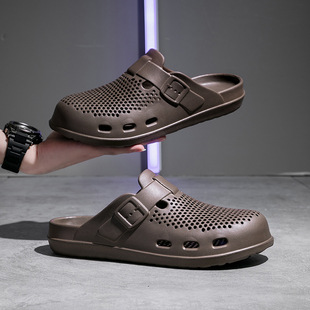Cave Shoes Men's Summer Outer Wear Couple's Beach Internet Celebrated EVA Lightweight Baotou Driving Hollow Non-slip Sandals Women's Cross-border Sandals