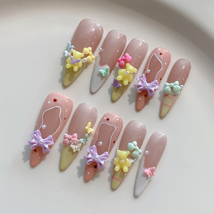 Exquisite Joker Mixed Butterfly Cross Nail Art Jewelry Mini Macaron Mixed Color Wear Armor Small Decoration Wholesale