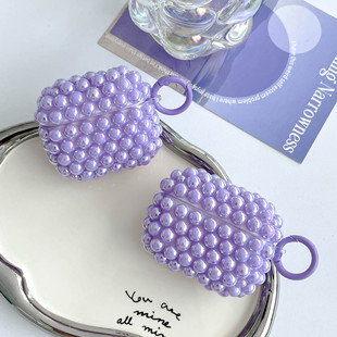 Laser Purple Pearl Apple Earphone Case Airpods Pro2 Bluetooth Protective Shell Airpods3 Generation