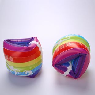 Qicai Shell Rainbow двойная подушка безопасности надувное утолщенное кольцо на руку для детей и взрослых круглый треугольник