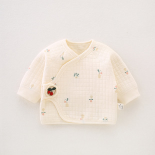 Newborn Baby Half-back Clothes Pure Cotton Boneless Clothes Newborn Baby Monk Clothes Top Spring and Autumn Newborn Clothes