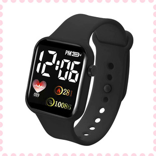 In stock wholesale foreign trade new LED watch YI love student sports electronic watch Fashion Square led watch