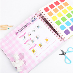 Maihe Stationery Little Chirp Fairy Tale Princess DIY Collection Book Children's Cartoon Graffiti Drawing Book Portable Watercolor Book