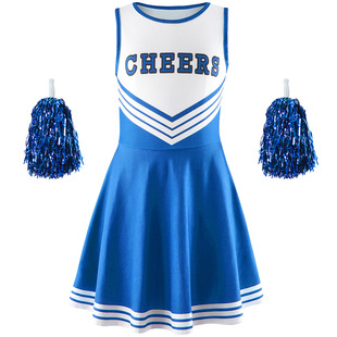 Children's Cheerleading Costume Cheerleading Girls' Skirt Football Games Student Stage Performance Clothing suit