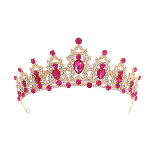 European and American Cross-border Temperament Bridal Crown Headwear Performance Princess Crown Hair Accessories Birthday Party Crown Headwear