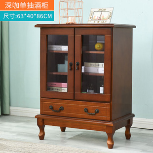 Solid Wood Living Room Wine Cabinet Modern Simple Entrance Cabinet Hall Partition Decorative Cabinet Multipurpose Tea Cabinet Sideboard