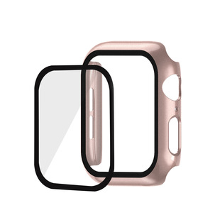 Для Apple Watch чехол iwatch 7/SE/6/5/4321 защитный чехол PC + закаленная пленка интегрированный защитный чехол