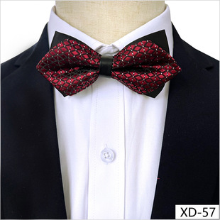 Factory direct sharp corner fashion tie men's wedding annual meeting groom best man banquet Korean bow tie bow