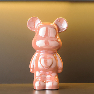 Light Luxury TV Cabinet Cartoon Living Room Large Floor Love Bear Cyber Celebrity Violence Bear Decoration Trendy Brand Kaws Building Blocks Bear