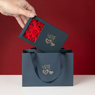 Jewelry Rose Gift Box High-grade Six-flower Packaging Box Necklace Box Bracelet Box Ring Box Holiday Gift Candy Box