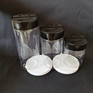 pet65 transparent plastic seasoning jar butterfly lid seasoning bottle plastic spice jar sealed seasoning jar powder bottle