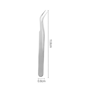 10.5CM Stainless Steel Elbow Tweezers Grafting Eyelash Curler Multifunctional Handmade DIY Hand Zhe Cartoon Nail Tweezers