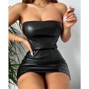 Cross-border European and American women's clothing 2024 new summer sexy tube chest temperament dress night skirt women's tide foreign trade batch