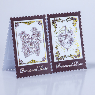 Customized Retro Pattern Hot Stamping Stamp Stickers with Pictures, Special-Shaped Full-Cut Decorative Materials, Creative Handbook Stickers