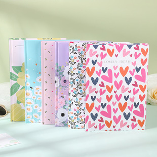 Cross-border A5 Hard Shell New Flower Handbook Notebook High Color Value Notebook Creative Horizontal Line Inner Page Notepad Formulation