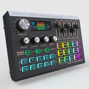 X9 Bluetooth Live Sound Card Anchor Singing 48V Mobile Phone K Song Recording Special Digital mixer Equipment Cross-border