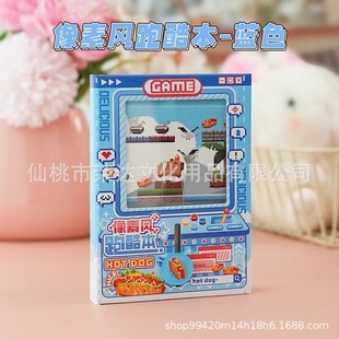 Pixel Style Parkour Notebook 4399 Mini Game Mechanism Notebook Super Mario Kidsren's Post-80S Nostalgic Small Toy Notebook