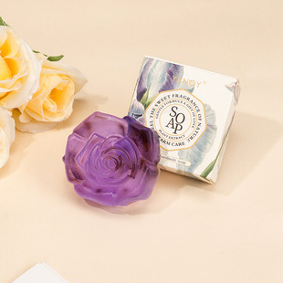 in stock Yasnuoyan Rose Essential Oil Handmade Soap Wedding Festive Return Gift Flower Flower Shape Hand Gift Soap Customization