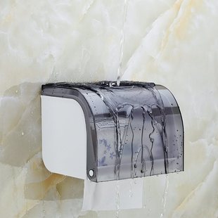 Y ^ toilet tissue box storage rack non-perforated creative waterproof toilet household wall-mounted roll paper toilet paper box two
