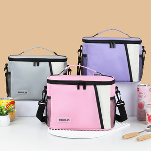Cross-border Hot-selling Dopamine Ice Bag Large Capacity Water-proof Lunch Box Bag Square Outdoor Portable Crossbody Insulation Bag