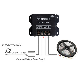 LED monochrome light with dimmer 3 key RF high power wireless remote control dimmer dimmer switch 12v 30a