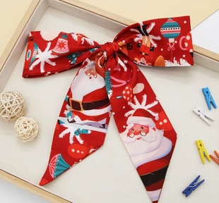 New Long Small Silk Scarf Hair Band Women's Double-sided Elegant Tie Bag with Ribbon Small Scarf Hand Gift Ribbon Scarf
