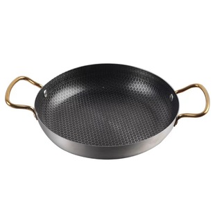 Stainless steel non-stick honeycomb dry pot coated bar tripod double-ear thickened small hot pot pot dry pot non-stick pot household
