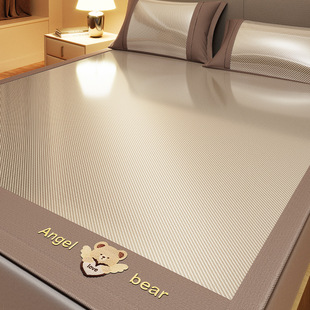 Class A Antibacterial Ice Silk Mat Summer Ice Rattan Mat Dormitory Soft Mat Machine Washable Naked Sleeping Air-conditioned Mat Folding Mat 3