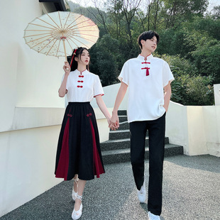 Junior high school class clothes ancient style improved Hanfu men and women suit college style high school students stage chorus performance graduation clothes