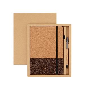 Foreign Trade Cross-Border A5 Business Soft Cork Coffee Grounds Environmentally Friendly Notebook Custom Logo Hard Surface Notepad Wholesale