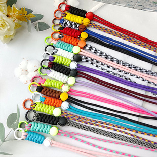 Mobile phone lanyard creative short woven lanyard mobile phone case key ring work card hanging rope 46CM neck hanging rope