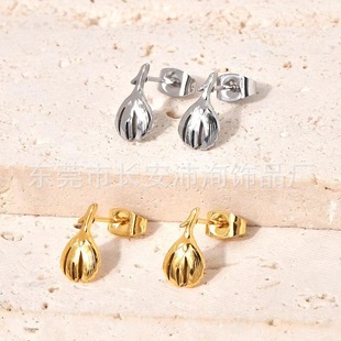 Ins style European and Korean high-grade ear buckle new hydraulic retro simple earrings cross-border hot earrings female earrings manufacturers