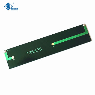 5.5V Polycrystalline Glue 0.5W Solar Photovoltaic Panel 126*28mm Car Power Supply Outdoor Charging