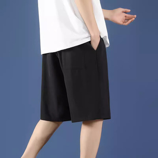 Ice Silk Shorts Men's Summer Thin Quick-drying Casual plus size Sports Loose Outer-wear Fashion Brand Summer Pants