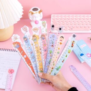 Korean style fresh cartoon cute student drawing ruler 15cm final prize 61 gift Christmas gift