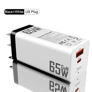GaN Charger 65W Gallium Nitride PD Fast Charging Mobile Phone Charger European, American, British and Australian Standard Computer Adapter