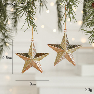New Christmas decorations Christmas tree pendant conch accessories five-pointed star decoration small pendant layout supplies